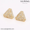 91148 luxo brincos de ouro novo design triângulo desgaste diário brinco projetos diamante imitação de jóias